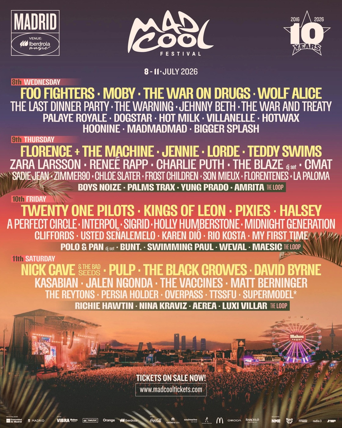 Madrid summer festivals 2026: May to August highlights